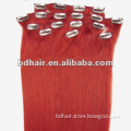clips in human hair extension red wholesale price